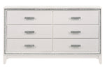 Haiden White Wood 6-Drawer Dresser