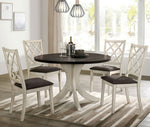 Haleigh Antique White/Dark Walnut Dining Table