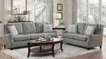 Halton Gray Fabric Sofa with Nailheads