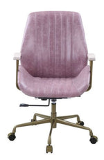 Hamilton Pink Top Grain Leather Swivel Office Chair