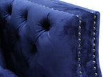 Hampstead Blue Velvet Tufted Loveseat