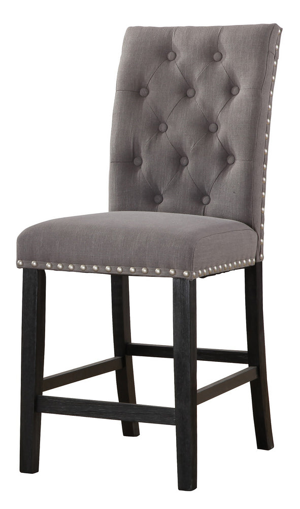 Morwen 2 Gray Fabric Counter Height Chairs