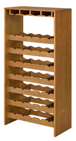 Hanzi Oak Wood Wine Cabinet with 4 Cup Holders