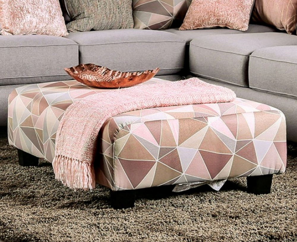 Harriden Multi Chenille Ottoman