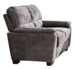 Hartsook 3-Pc Charcoal Grey Velvet Sofa Set