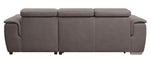 Haruko 2-Pc Light Brown Fabric RAF Sectional Sofa with Sleeper