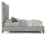 Havanna Gray Fabric Cal King Platform Bed