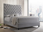 Havanna Gray Fabric Cal King Platform Bed