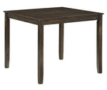 Hazel 5-Pc Charcoal Brown Wood/Dark Brown Dinette Set