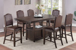 Hege 2 Brown Wood/Cushion Counter Height Chairs