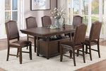 Hege Brown Wood Rectangular Dining Table with Storage