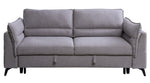 Helaine Gray Fabric Power Recliner Sofa with Sleeper