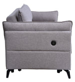 Helaine Gray Fabric Power Recliner Sofa with Sleeper