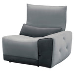 Helix 5-Pc 2-Tone Gray Velvet Power Recliner Sectional