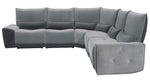 Helix 5-Pc 2-Tone Gray Velvet Power Recliner Sectional