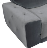 Helix 5-Pc 2-Tone Gray Velvet Power Recliner Sectional