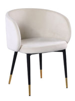 Hemingway Cream Velvet Side Chair