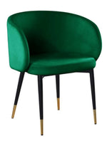 Hemingway Green Velvet Side Chair