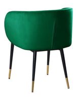 Hemingway Green Velvet Side Chair