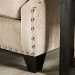 Hendon Beige Chenille Sofa with Sloped Arms