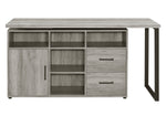 Hertford Grey Driftwood Wood/Black Metal Office Desk