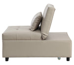 Hidalgo Beige PU Leather Adjustable Chair