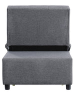 Hidalgo Gray Linen Fabric Adjustable Chair