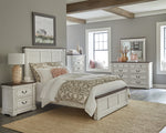 Hillcrest 5-Pc Dark Rum/White Wood King Bedroom Set