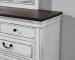 Hillcrest Dark Rum/White Wood 9-Drawer Dresser