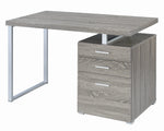 Brennan Weathered Grey Wood Office Desk