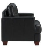 Hinsall Black Premium Faux Leather Tufted Chair