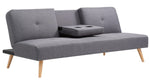 Hobbs Grey Fabric Sofa Bed with Drop-Down Table