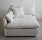 Hobson 3-Pc Off White Linen-Like Fabric Modular Sofa