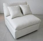 Hobson 3-Pc Off White Linen-Like Fabric Modular Sofa