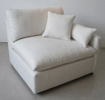 Hobson 3-Pc Off White Linen-Like Fabric Modular Sofa