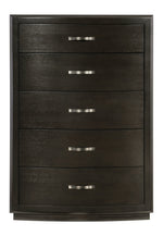 Hodgin Dark Charcoal Wood 5-Drawer Chest