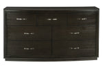 Hodgin Dark Charcoal Wood 7-Drawer Dresser