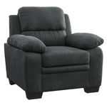 Holleman Dark Gray Textured Fabric Chair