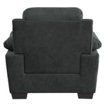 Holleman Dark Gray Textured Fabric Chair