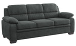 Holleman Dark Gray Textured Fabric Sofa