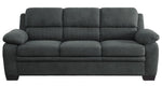 Holleman Dark Gray Textured Fabric Sofa