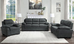 Holleman Dark Gray Textured Fabric Sofa