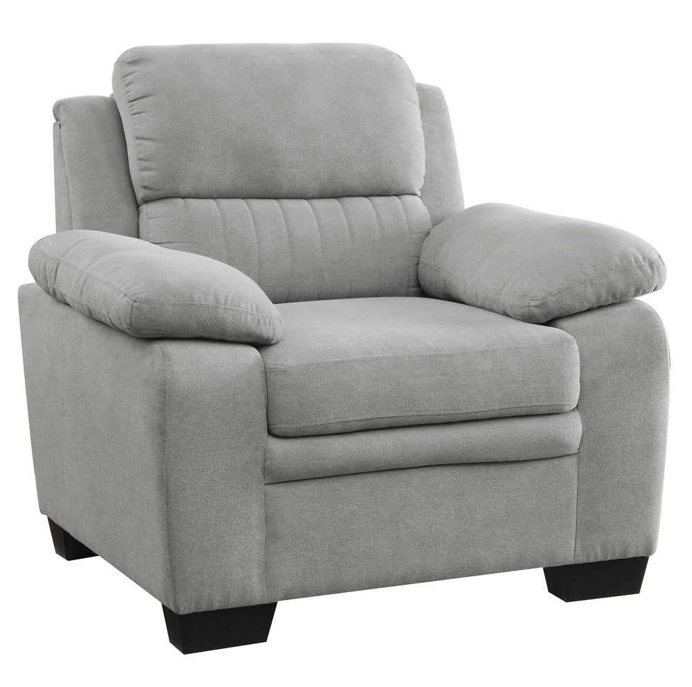 Holleman Gray Textured Fabric Chair