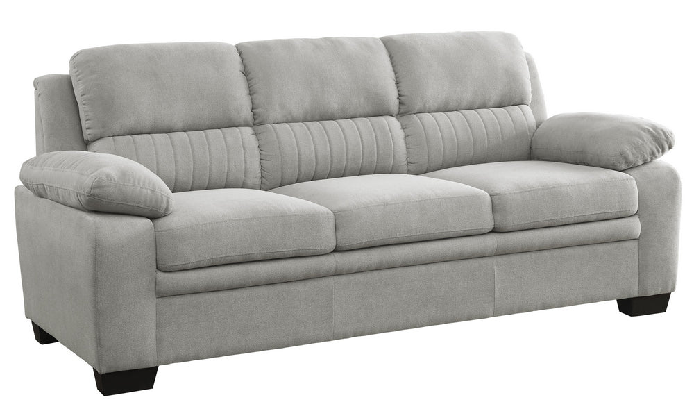 Holleman Gray Textured Fabric Sofa