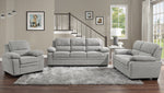 Holleman Gray Textured Fabric Sofa