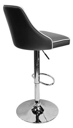 Hollie 2 Grey Faux Leather/Metal Bar Chairs