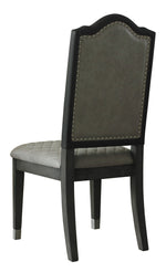 House Beatrice 2 Beige Fabric/Charcoal Wood Side Chairs