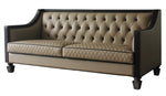 House Beatrice Tan PU Leather 2-Seat Sofa