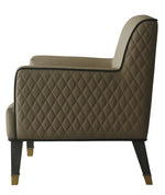 House Beatrice Tan PU Leather Accent Chair