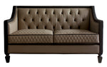 House Beatrice Tan PU Leather Loveseat